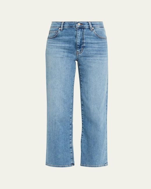 FRAME Blue The Mellow Wide Ankle Jeans