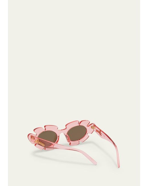 Loewe Pink Flower Acetate Cat-eye Sunglasses