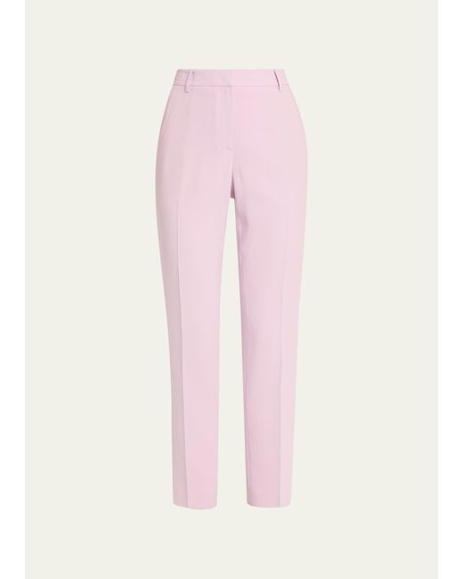 Lafayette 148 New York Pink Clinton Finesse Crepe Ankle Pants