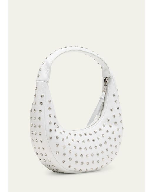 retroféte White Elodie Medium Embellished Top-handle Bag