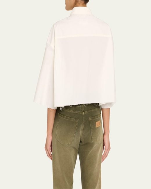 MM6 by Maison Martin Margiela Natural Short-Sleeve Top