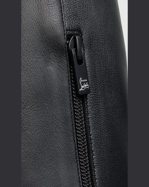 Christian Louboutin Black 55Mm Jane Botta Leather Knee-High Boots