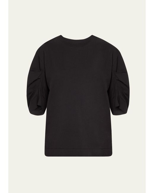 Dries Van Noten Black Heynet Three-quarter Sleeve Jersey T-shirt