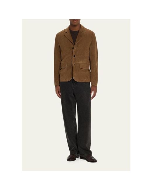 FRAME Brown Suede Blazer for men
