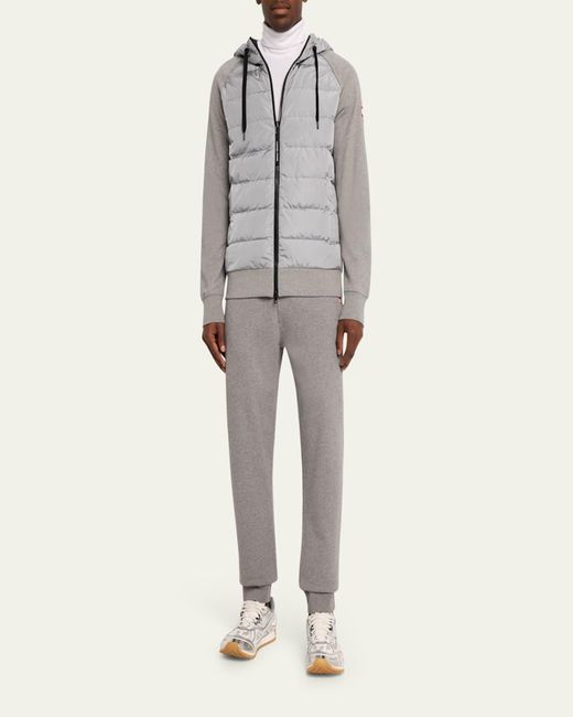 Canada Goose Gray Hybridge Huron Padded-Front Jacket for men