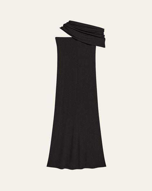 Helmut Lang Black Sash Maxi Dress