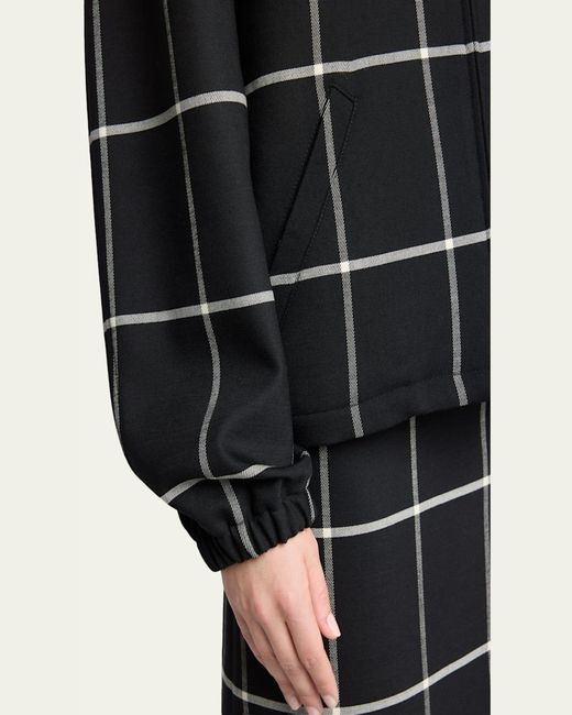 Courreges Black Checked Bomber Jacket