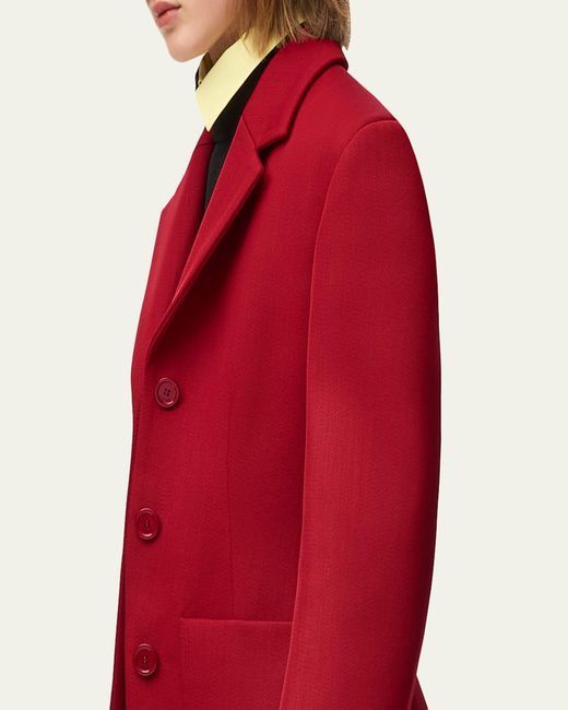 Loewe Red Wool-Blend Single-Breasted Jacket