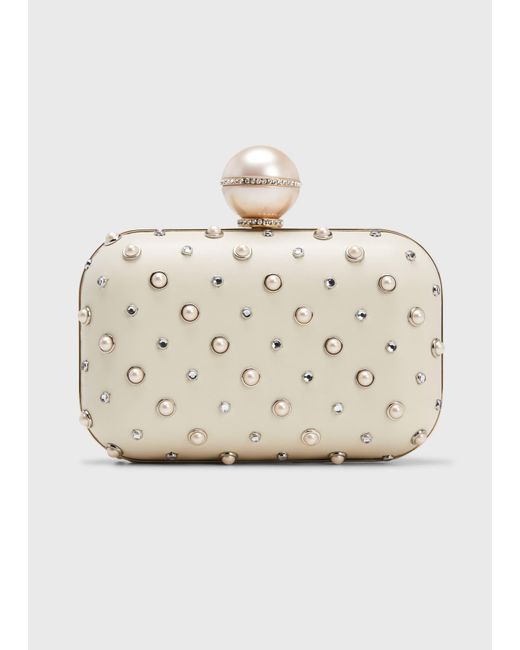 Jimmy Choo Cloud Box Clutch Bag in Natural Lyst