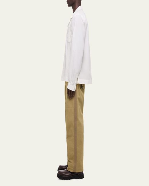 Helmut Lang Natural Poplin Summer Casual Button-Down Shirt for men