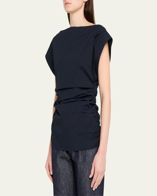 A.L.C. Blue Nara One-Shoulder Top