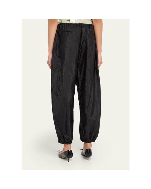 Brandon Maxwell Black Scout Drawstring Cargo Pants