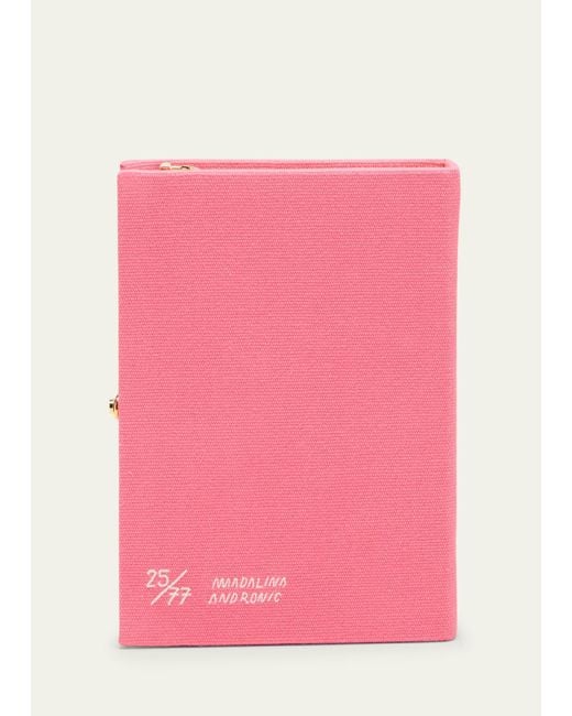 Olympia Le-Tan Pink Palm Beach Book Clutch Bag
