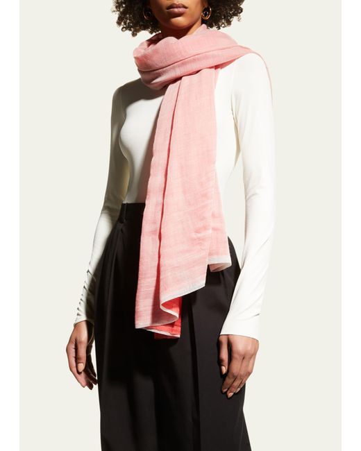 The Row Pink Anju Ombre Cashmere Scarf