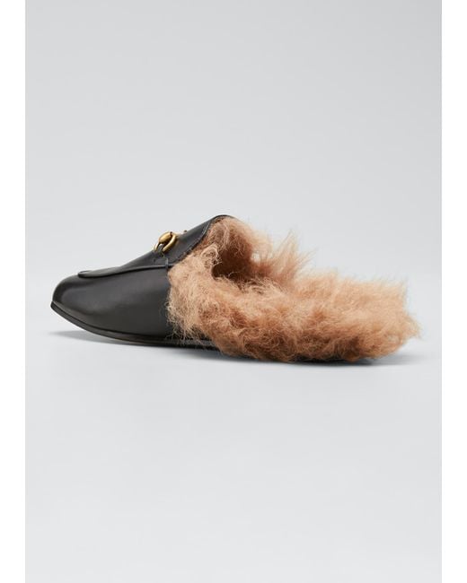 gucci fur lined mules