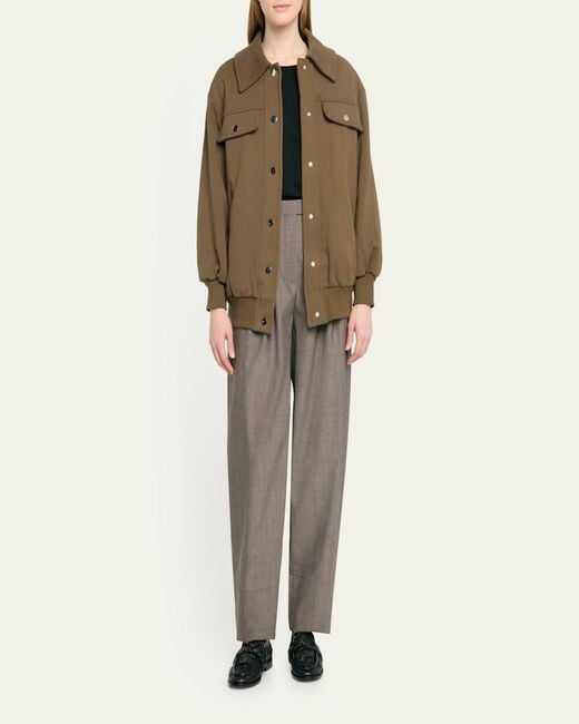 FAZ Black Jane Snap-Button Bomber Jacket