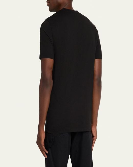 Moncler Black Logo Script Crewneck T-Shirt for men