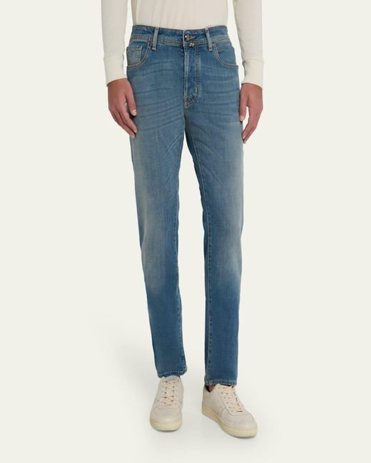 Jacob Cohen Blue Medium-Wash Denim Slim Fit Jeans for men
