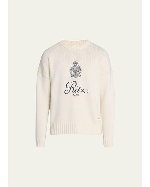 FRAME x Ritz Paris Natural Cashmere Crest Sweater for men