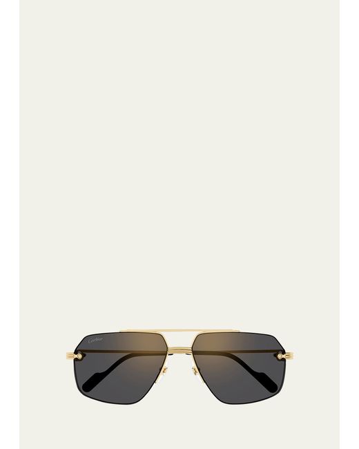 Cartier Natural Ct0426sm Metal Aviator Sunglasses for men