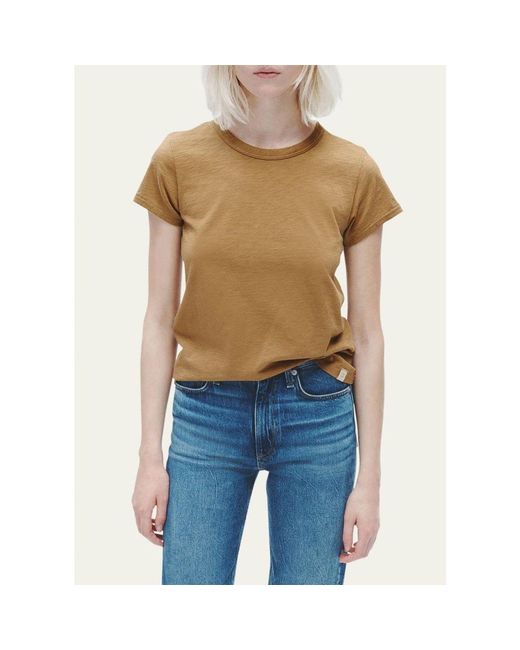 Rag & Bone Blue Slub Crewneck Tee