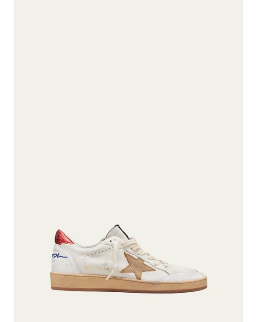 Golden Goose Deluxe Brand Natural Ballstar Mixed Leather Low-top Sneakers