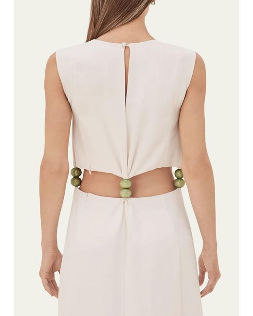 Alexis Natural Coppola Jade Cutout-waist Sleeveless Maxi Dress