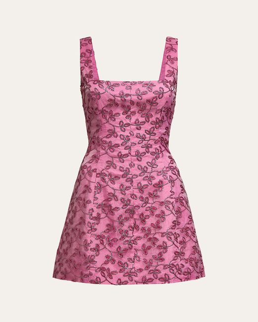 Markarian Women's Pink Brooke Floral Sequined Mini Dress