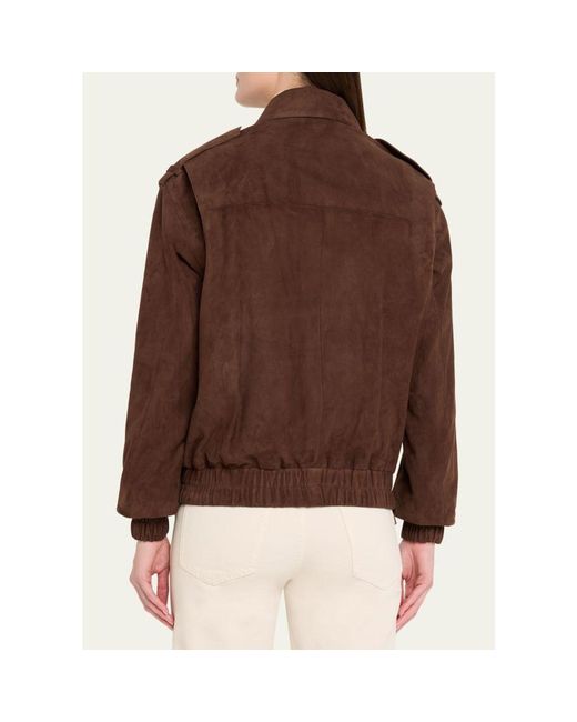 Arma Brown Halti Collared Suede Jacket