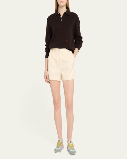 Miu Miu Natural Colorblock Nylon Tech Runner Sneakers