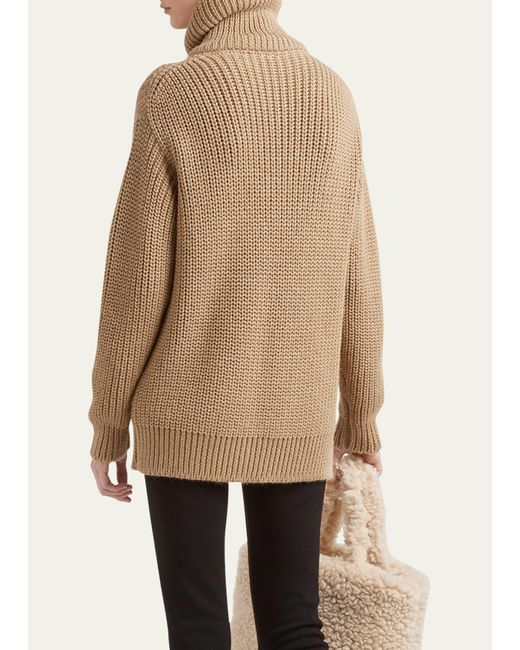 Prada Natural Wool Knit Zip-up Cardigan