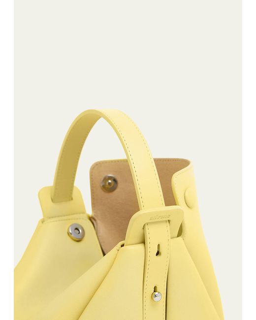 advene Yellow The Age Mini Leather Crossbody Bag