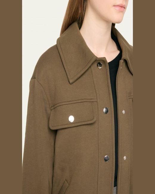 FAZ Black Jane Snap-Button Bomber Jacket