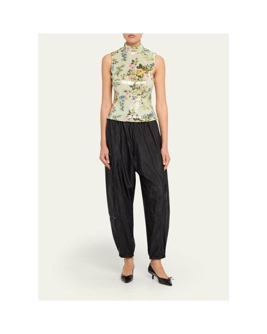 Brandon Maxwell Black Scout Drawstring Cargo Pants
