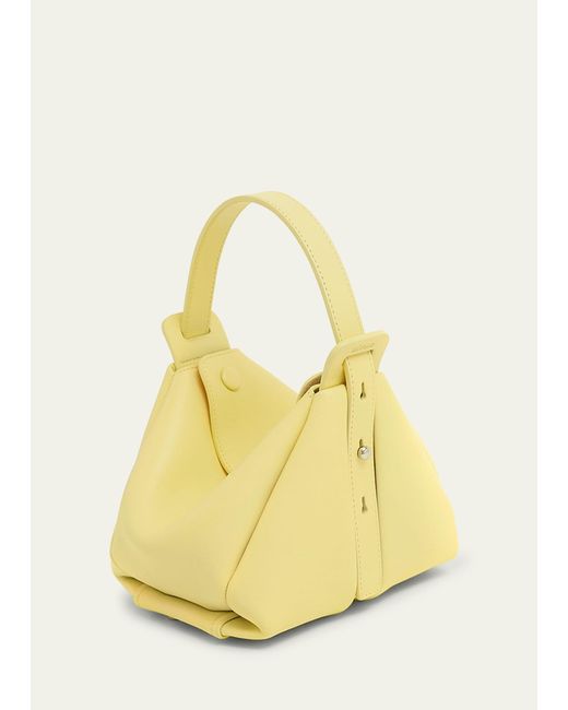 advene Yellow The Age Mini Leather Crossbody Bag