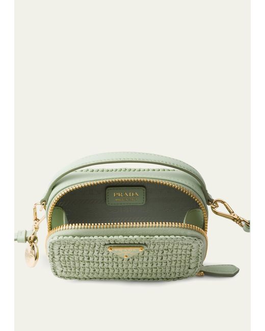 Prada Mini Zip Crossbody Bag in Green Lyst