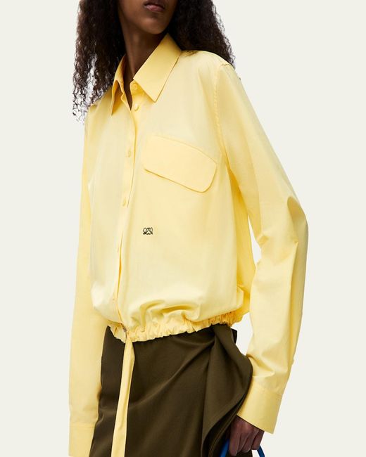 Loewe Yellow Belted Balloon Button-Down Shirt