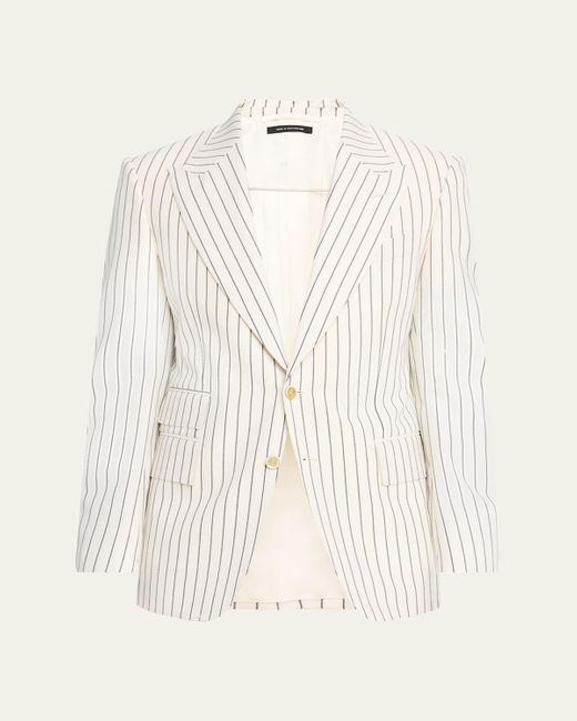 Tom Ford Natural Shelton Pinstripe Sport Coat for men