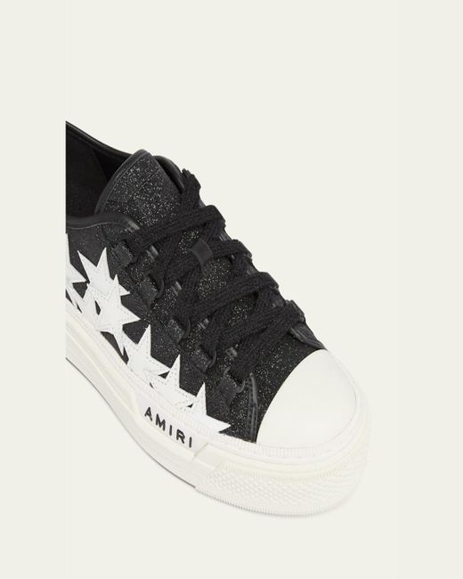 Amiri Natural Glitter Stars Low-Top Sneakers
