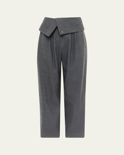 J.W. Anderson Gray Fold Over Wool Trousers