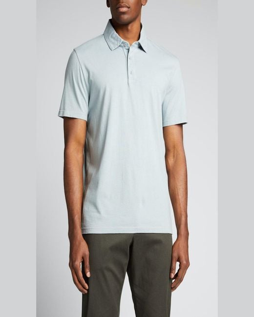 Vince Pink Garment-Dyed Polo Shirt for men