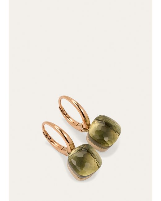 Pomellato Natural Nudu 18k Rose Gold Prasiolite Earrings