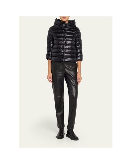 Herno Black Sofia Ultra-Lightweight Down Bolero Jacket