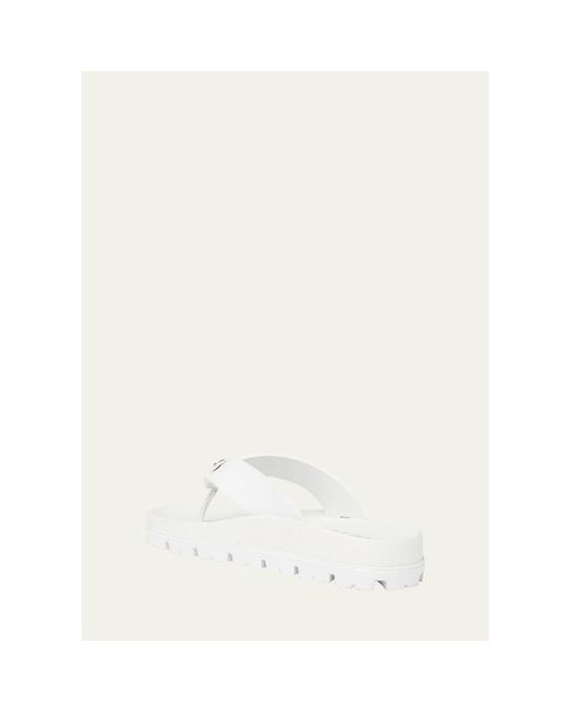 Prada Natural Rubber Thong Slide Sandals