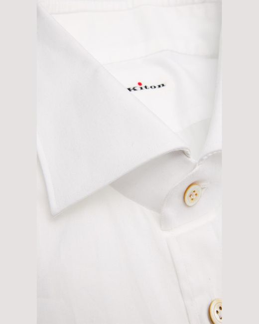 Kiton Natural Cotton Dress Shirt for men