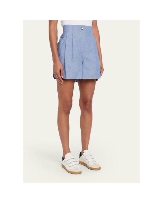 Moncler Blue Chambray Shorts