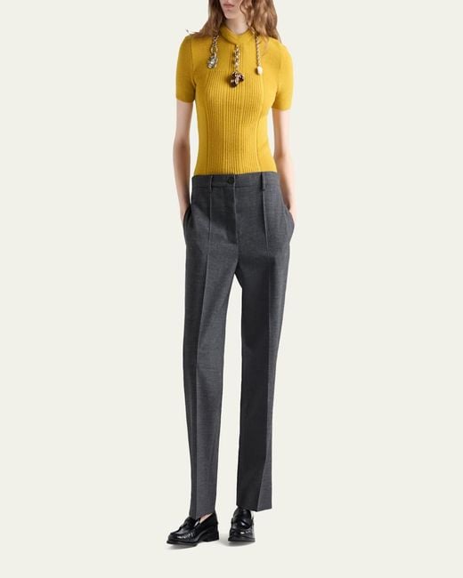 Prada Blue Rush Stitch Pants