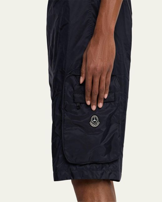 Moncler Genius Blue X Mercedes-Benz By Nigo Packable Bermuda Shorts for men