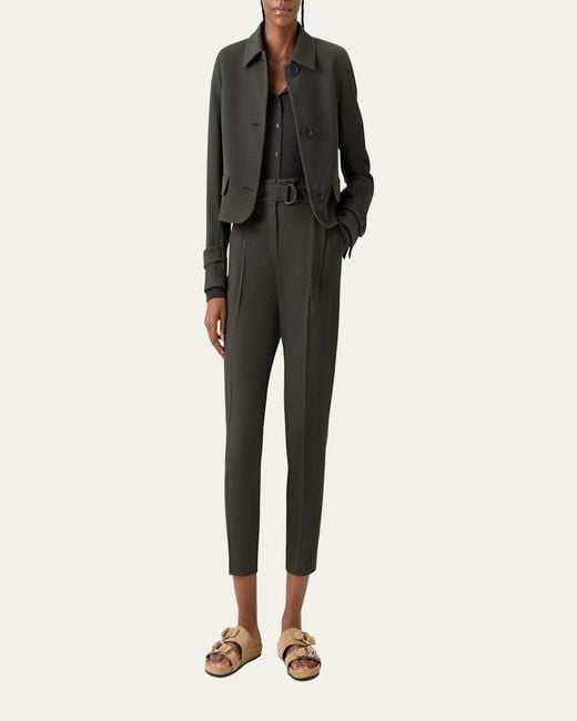 Akris Punto Black Button-Down Wool Jacket