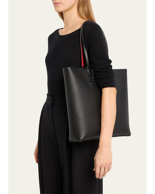 Christian Louboutin Black Cabata Zipped Ns Tote In Leather